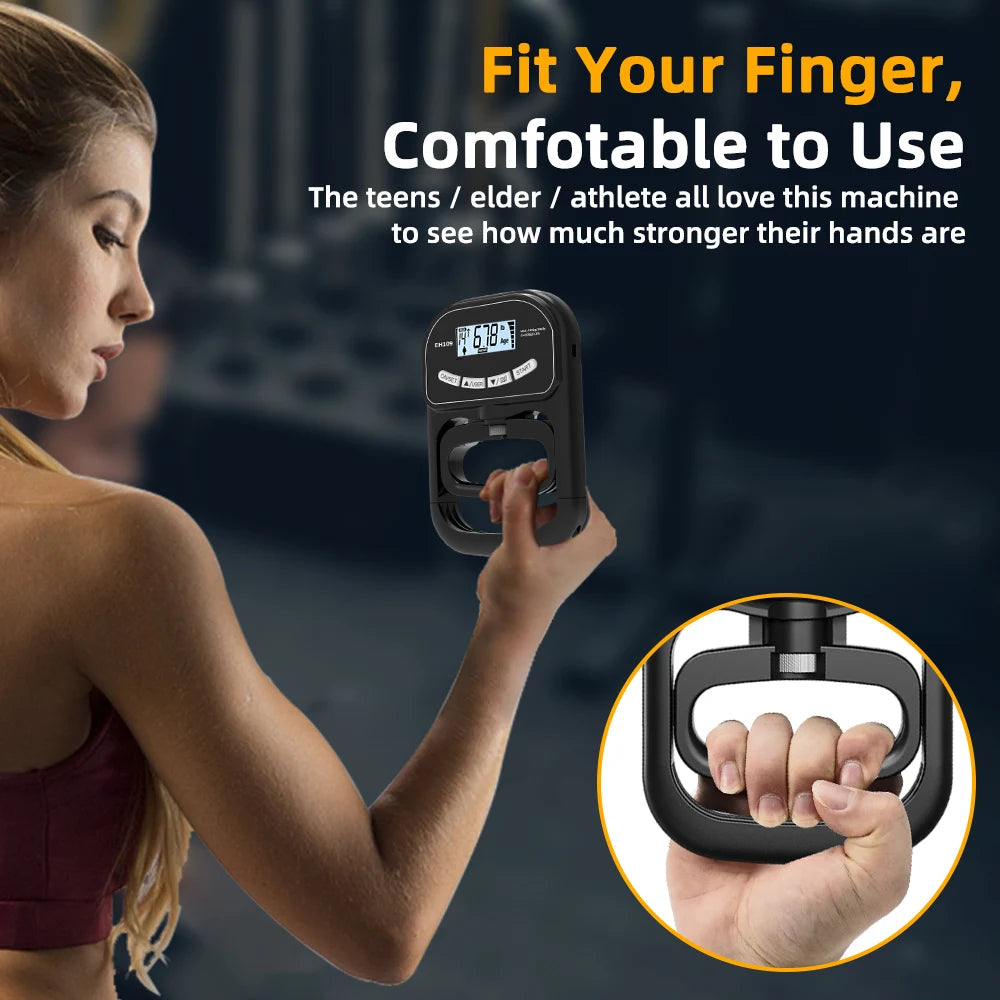 Digital Grip Strength Tester – Adjustable Hand Exerciser & Fitness Tool