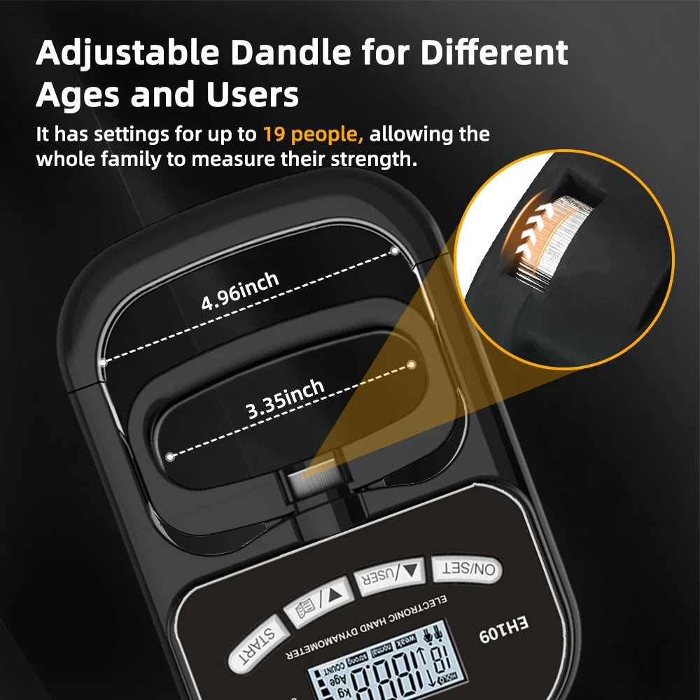 Digital Grip Strength Tester – Adjustable Hand Exerciser & Fitness Tool